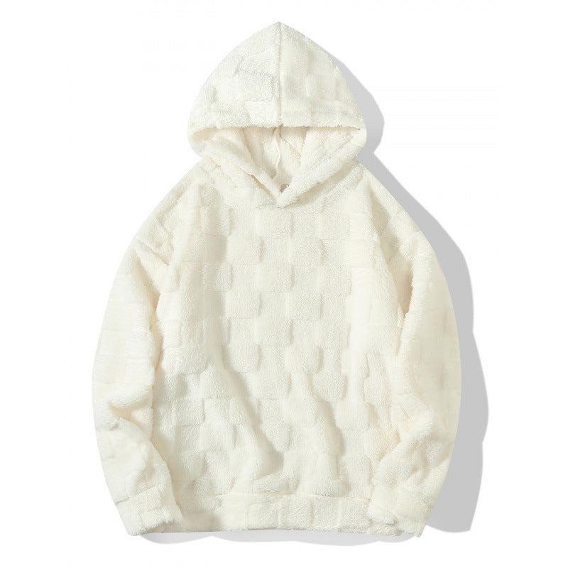Plaid Hooded Loose Sweater