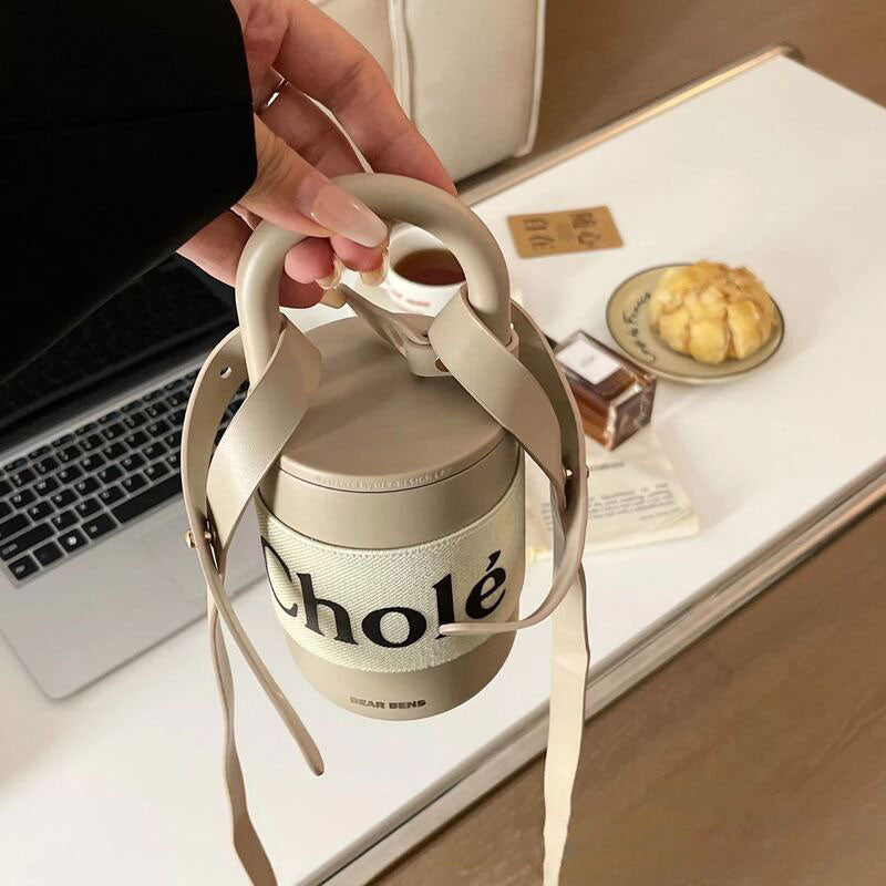 300ML 400ML Lock Shaped Insulation Cup Can Be Used to Cross Carry Large Capacity Traveling Water Cup Coffee Cup Lock Lock Cup