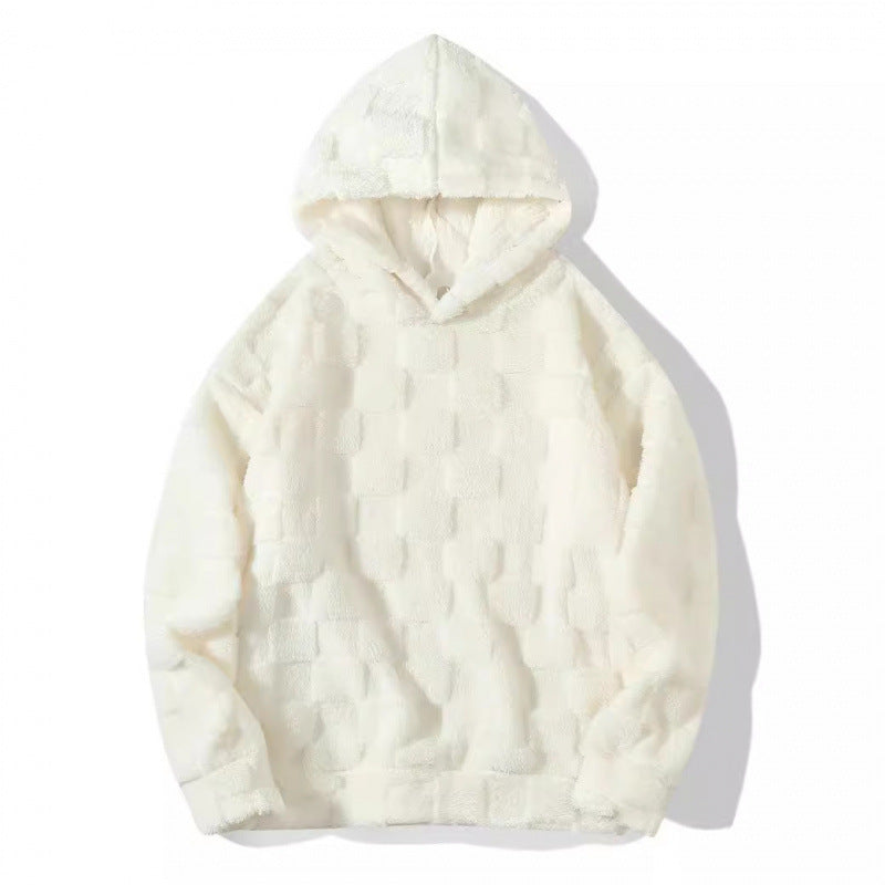 Plaid Hooded Loose Sweater