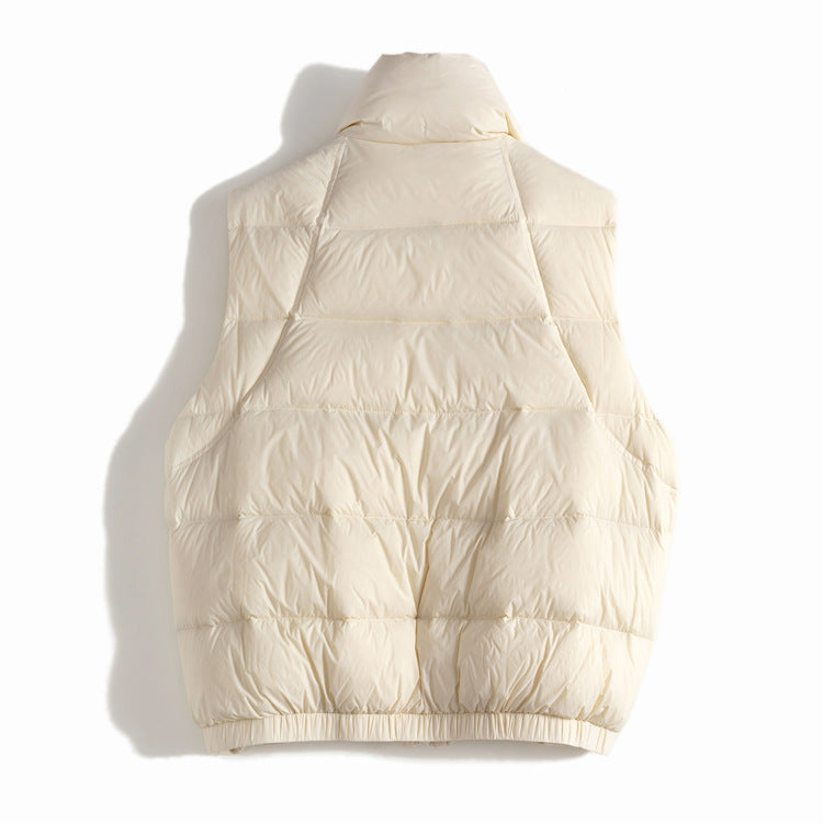 Warm Down Short Vest Autumn And Winter White Duck Down