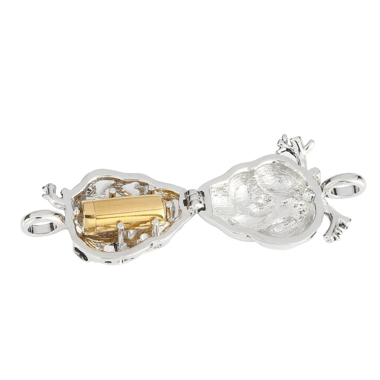 Zinc Alloy Heart Anatomical Shape Openable Ashes Memorial Necklace Pendant Perfume Bottle