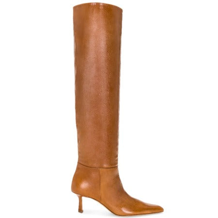 Women Slim High Heel Luxury Knee High Boots Fashion Comfortable Round Toe Stiletto Long Boots