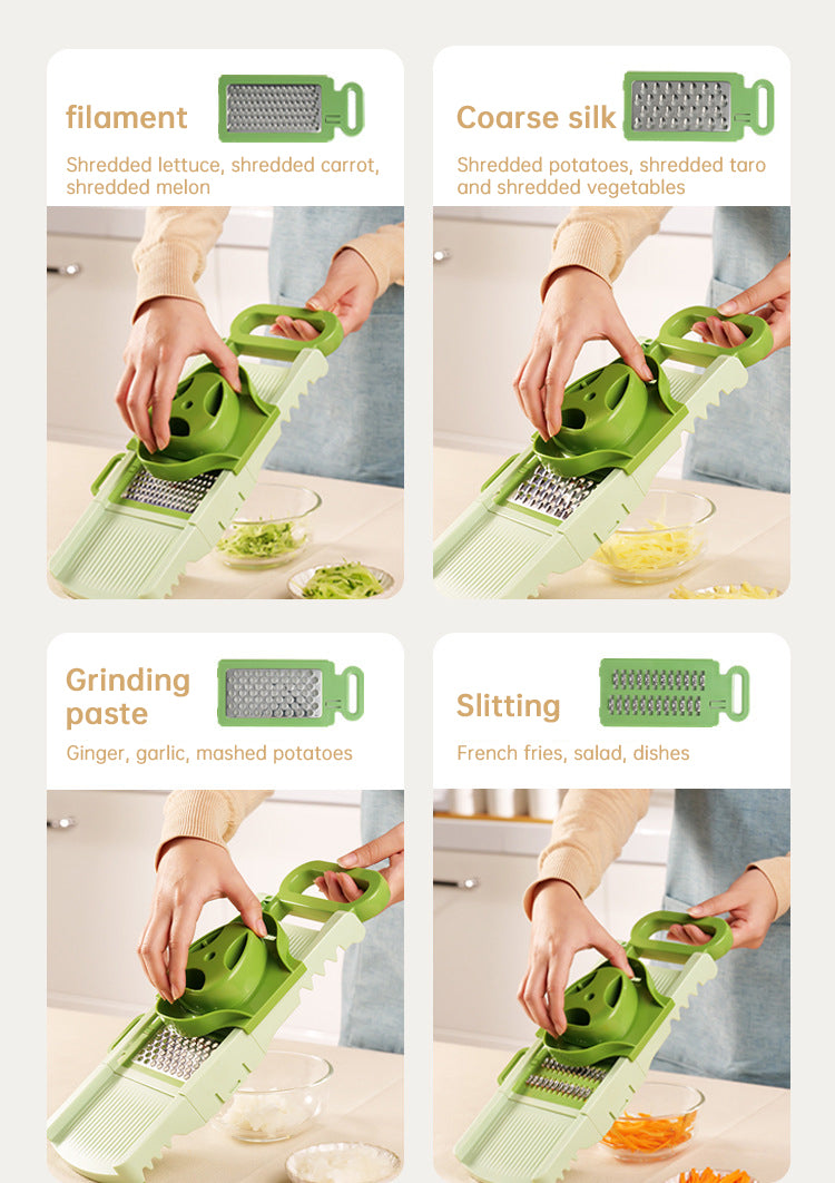 5-IN-1 BL ADE BOX INTEGRATED STORAGE Fruit Chopper Slicer Dicer Cutter Grinder Set Vegetable Processor Slicer Cutter