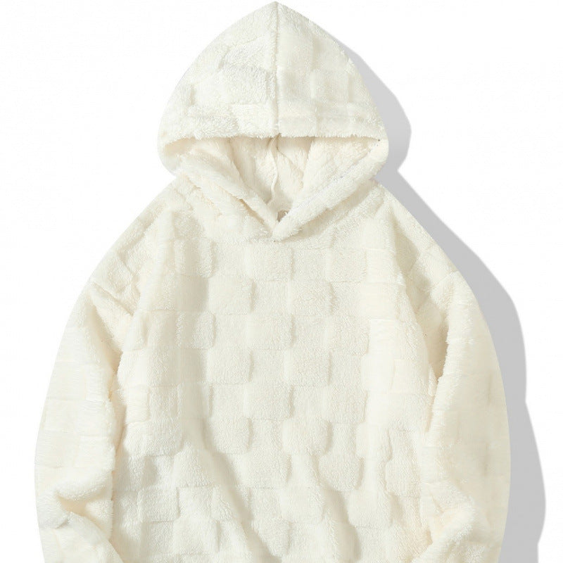 Plaid Hooded Loose Sweater