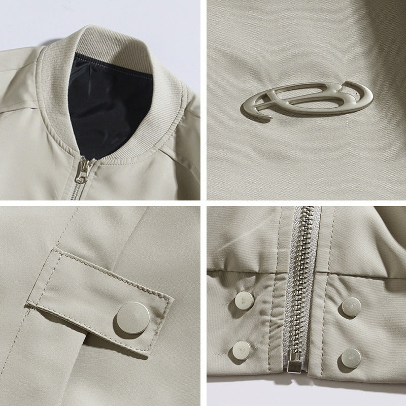 Side Loose-leaf Design Pilot Jacket Jacket