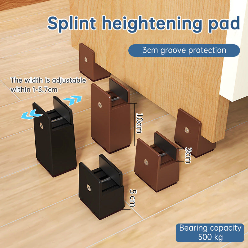 4 Pcs Adjustable Increase foot pad table coffee cabinet base cushion height support bed high leg