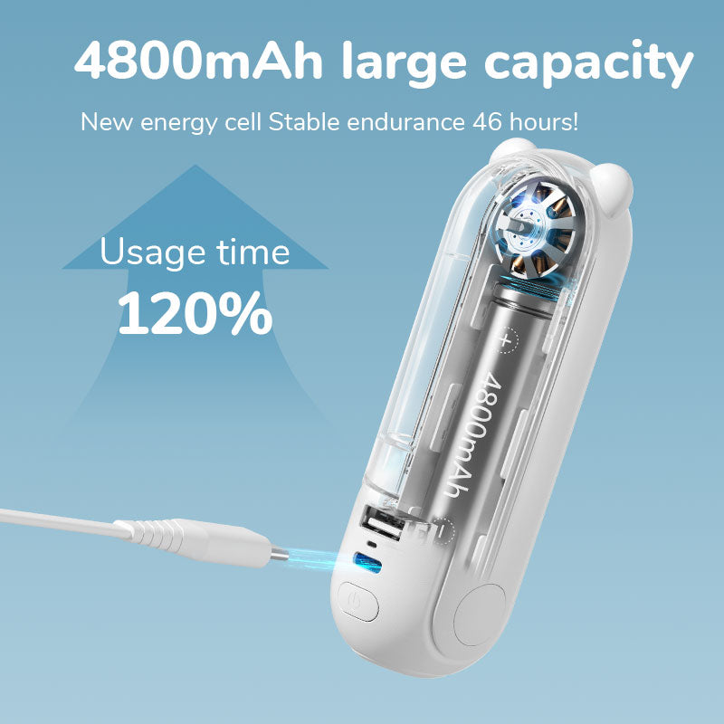 Portable Fan Mini Handheld Fan USB Recharge Hand Held Small Pocket Fan with Power Bank Flashlight Feature
