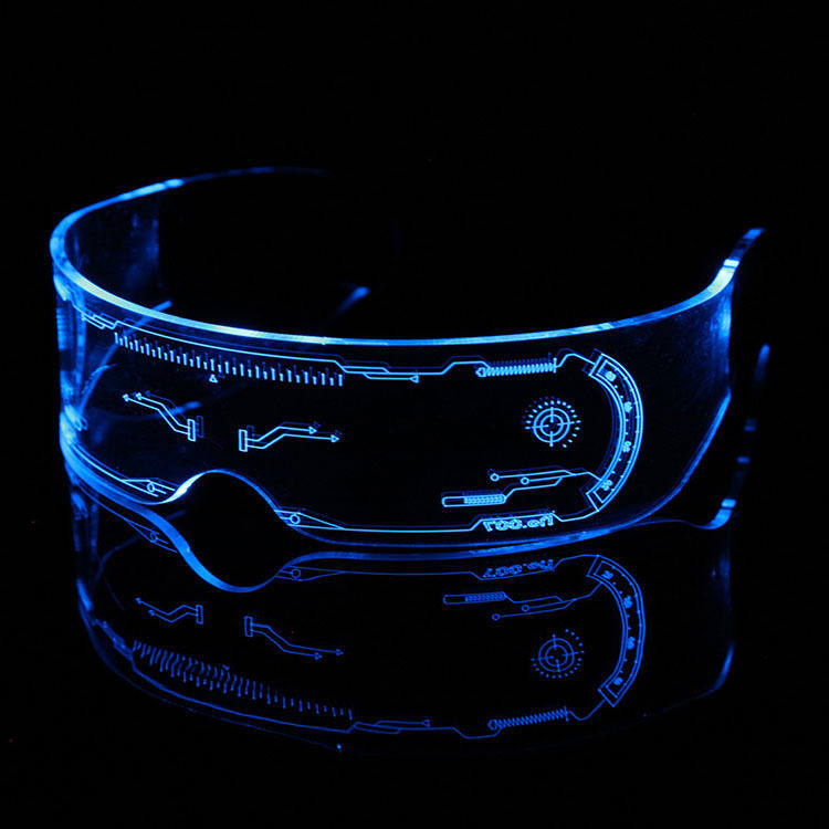 Charge LED Luminous Glasses EL Flashing Neon Bar Party LED Glasses Light Up Glasses Rave Costume Party Decor DJ Sunglasses Party Decor