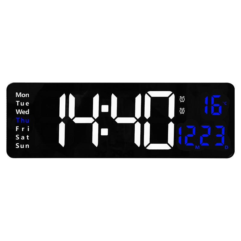 16 Inch Large Screen Display Clock Nordic Digital Clock Minimalist Living Room Wall Clock Led Wall Clock