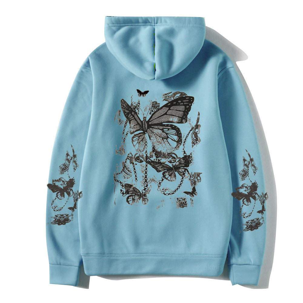 Cold Design Butterfly Hooded Sweater