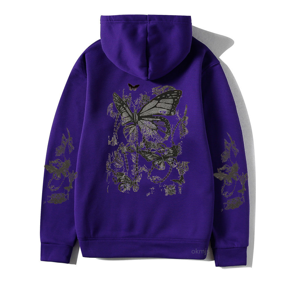 Cold Design Butterfly Hooded Sweater