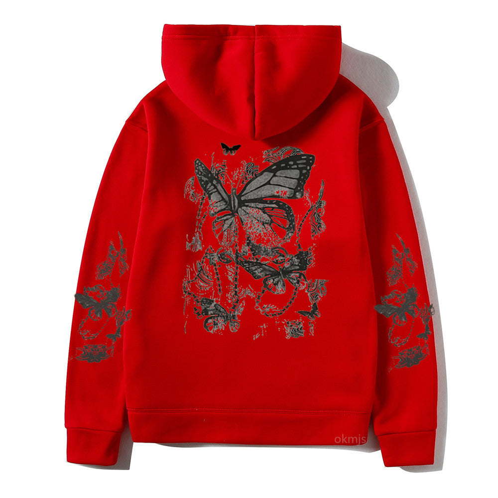 Cold Design Butterfly Hooded Sweater