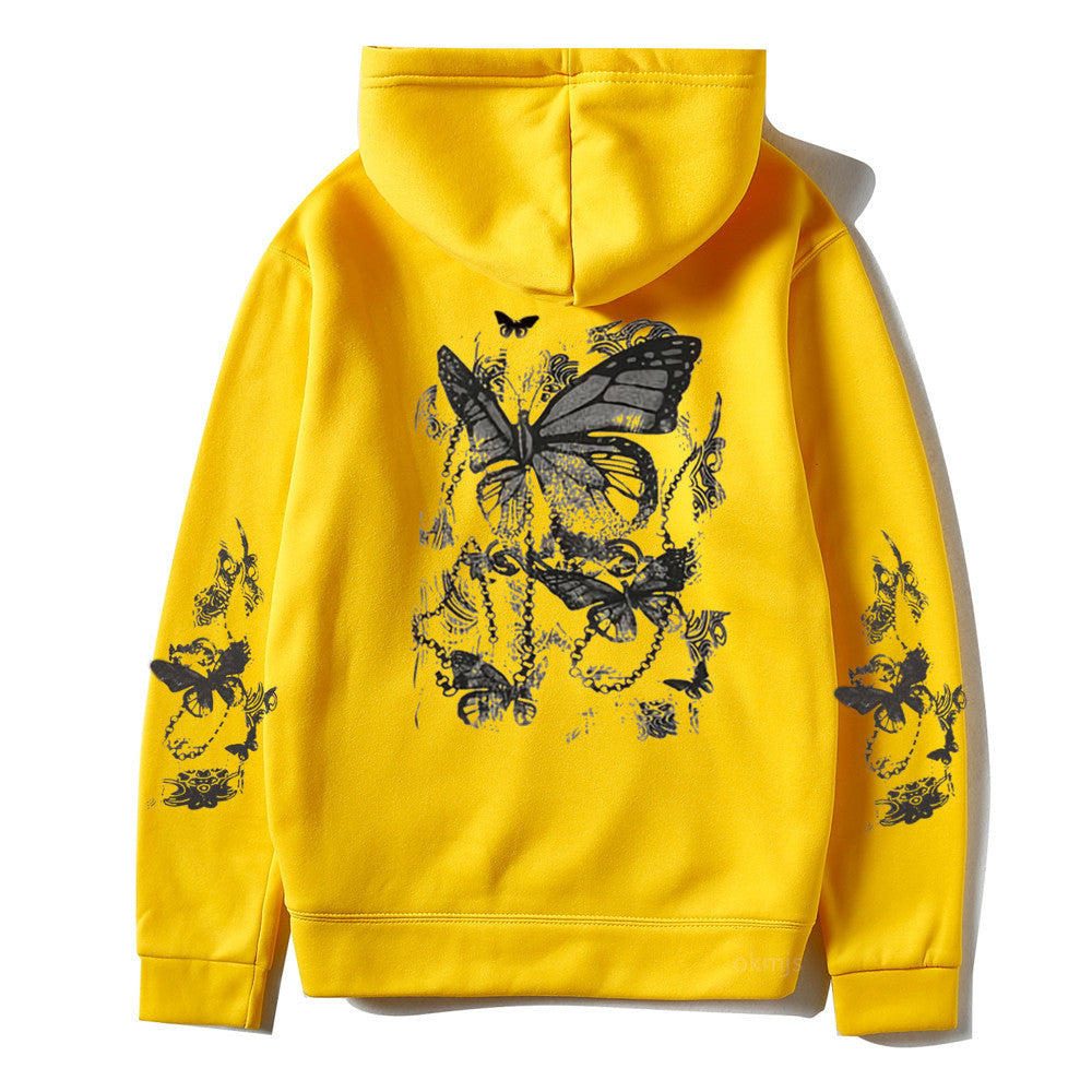 Cold Design Butterfly Hooded Sweater