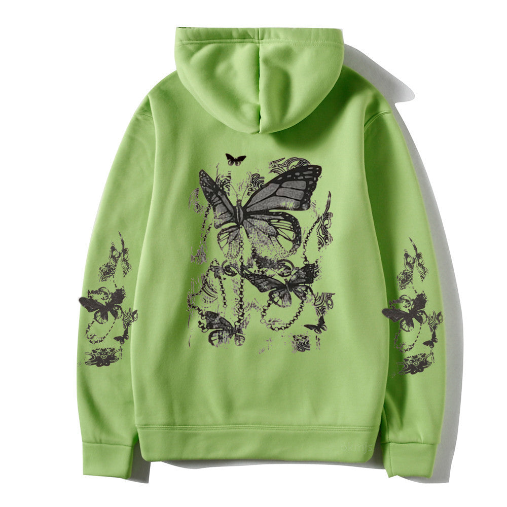 Cold Design Butterfly Hooded Sweater