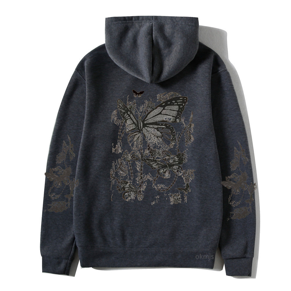 Cold Design Butterfly Hooded Sweater