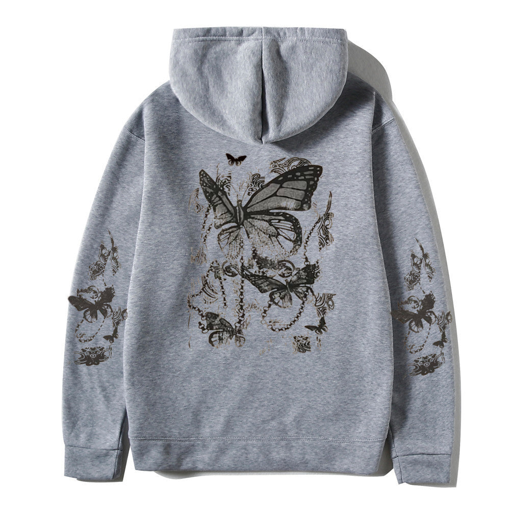 Cold Design Butterfly Hooded Sweater