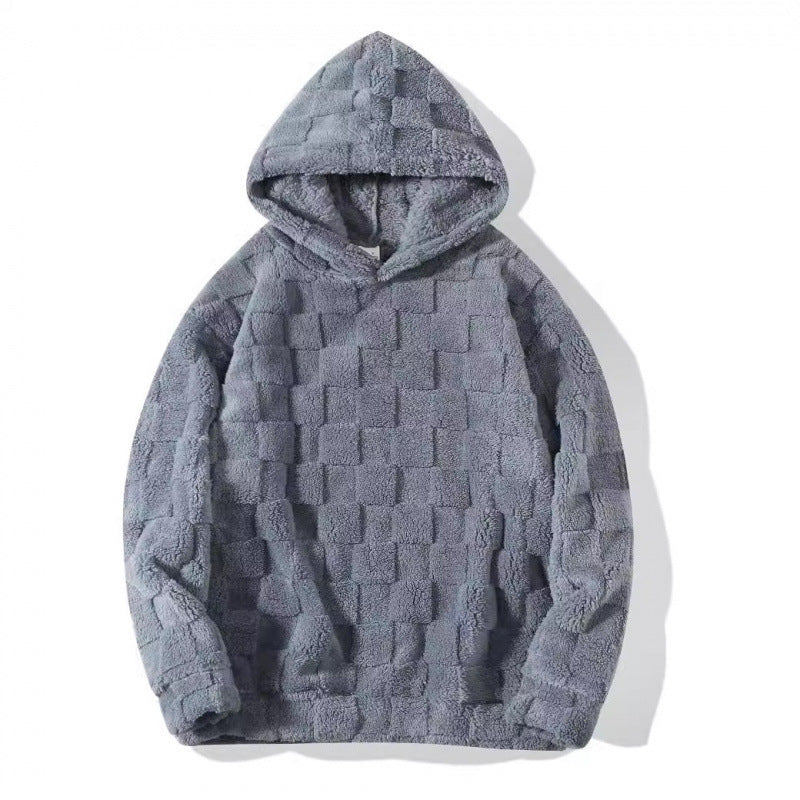 Plaid Hooded Loose Sweater