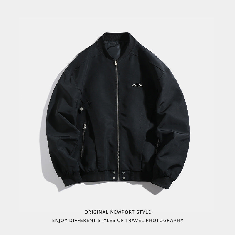 Side Loose-leaf Design Pilot Jacket Jacket