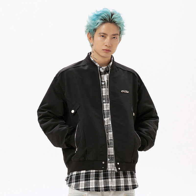 Side Loose-leaf Design Pilot Jacket Jacket