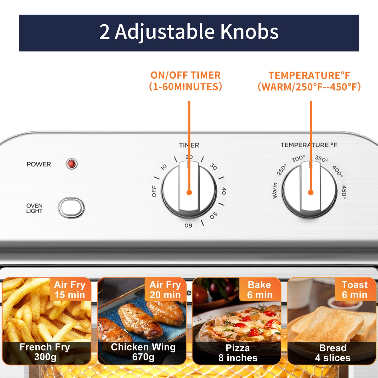 Air Fryer, Geek Chef Convection Air Fryer Toaster Oven, 4 Slice Toaster Air Fryer Oven, Roast, Bake, Broil,Reheat,Fry Oil-Free, Accessories Included, ETL Listed. 10% discount till 30 Sep