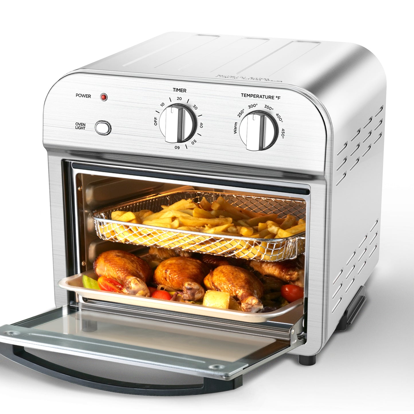 Air Fryer, Geek Chef Convection Air Fryer Toaster Oven, 4 Slice Toaster Air Fryer Oven, Roast, Bake, Broil,Reheat,Fry Oil-Free, Accessories Included, ETL Listed. 10% discount till 30 Sep
