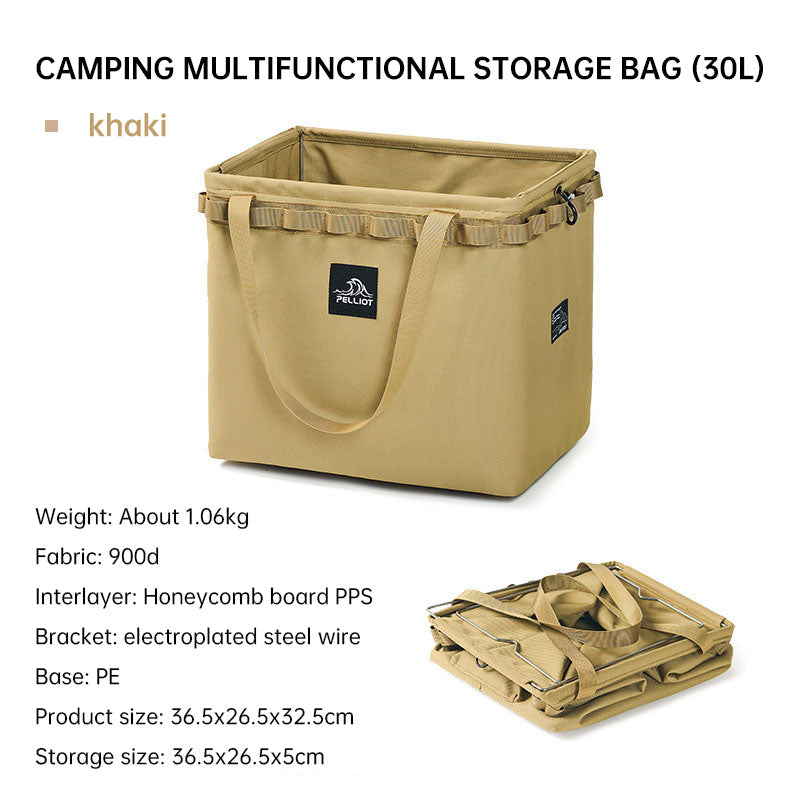 Outdoor Camping Portable Folding Storage Bag Equipment Tent Camping Cutlery Square Organizer Box