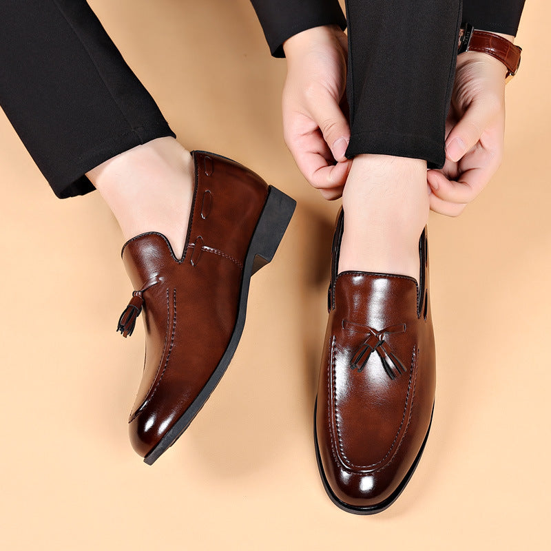 Men's New Suit Low Heel Leather Shoes