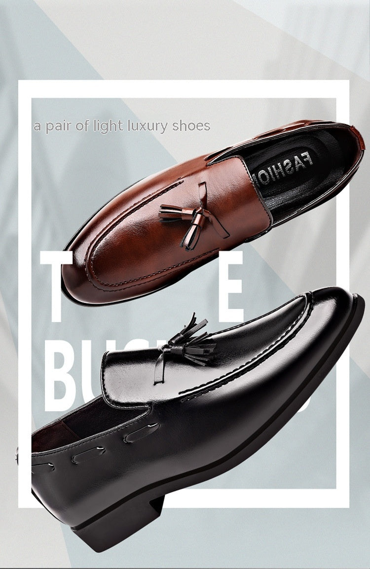 Men's New Suit Low Heel Leather Shoes