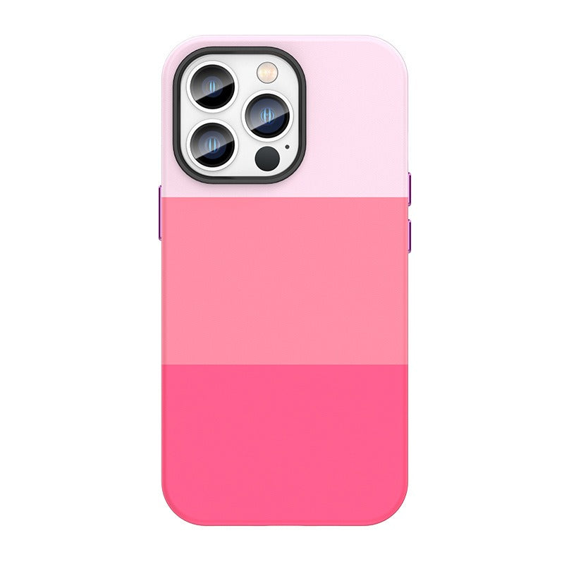 Suitable for Apple iPhone mobile phone case Apple 14Pro Max three color splicing and color blocking anti-drop case cover