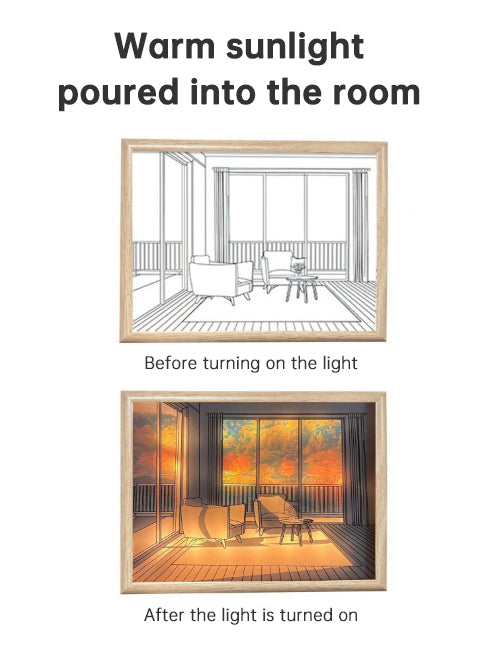 Picture Frame Light Photo Album Light Painting LED Net Red Light Painting Living Room Bedroom Decoration Gift Picture Frame Ligh