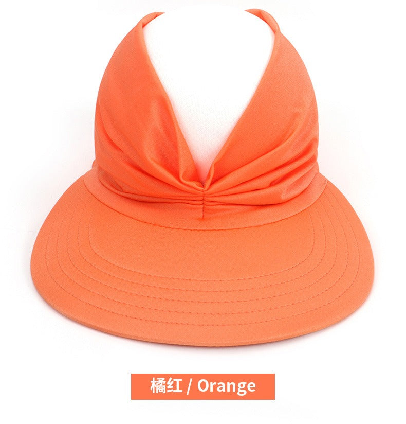 New hat Women's Sun hat Baseball cap Women's UV resistant personality adult empty top hat