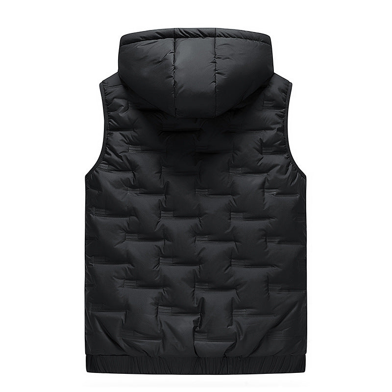 Men's Vest Hooded Thickened Autumn And Winter Leisure Fashion Waistcoat