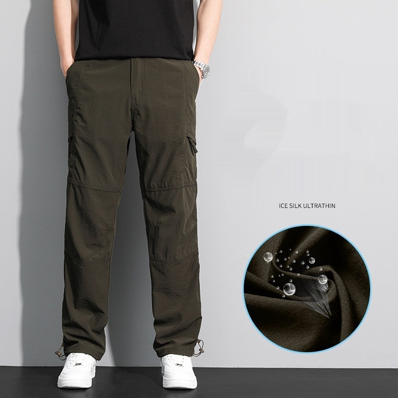 Multi-pocket Straight Cargo Men's Loose Casual Pants