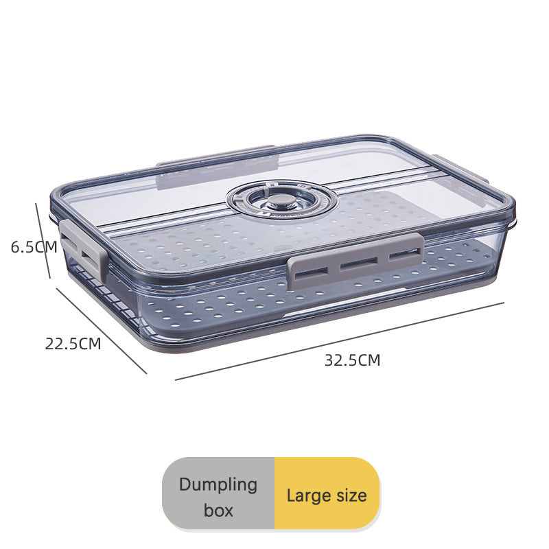 Refrigerator Storage Box Plastic Kitchen Sorting Timing Frozen Food Grade Pet Sealed Large Capacity Transparent Preservation