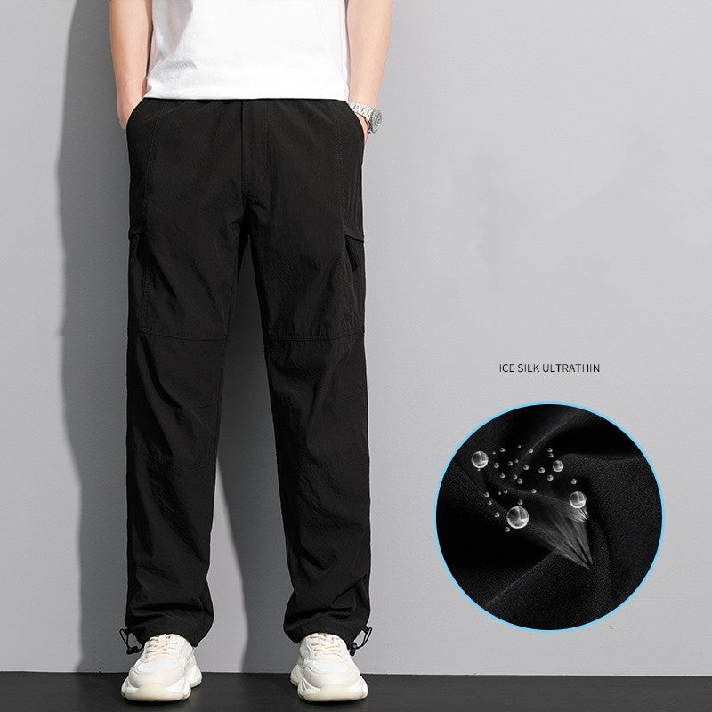 Multi-pocket Straight Cargo Men's Loose Casual Pants