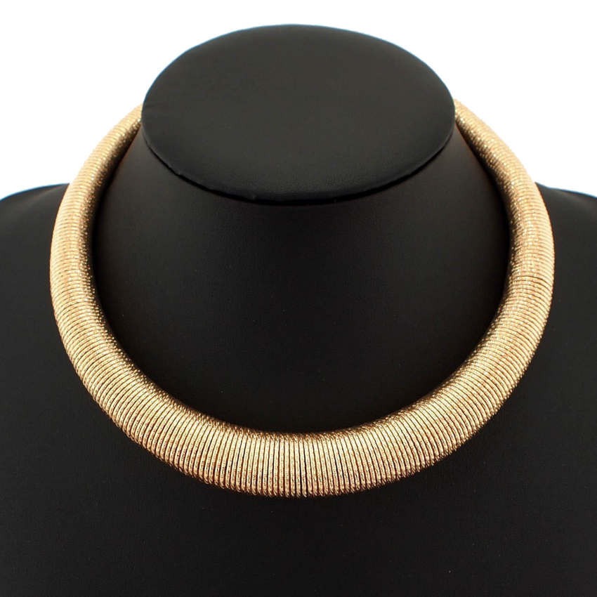 Women Chunky Metal Torques Collar Chokers Necklaces Fashion Jewelry Punk Accessories Statement Necklace Wholesale Gift