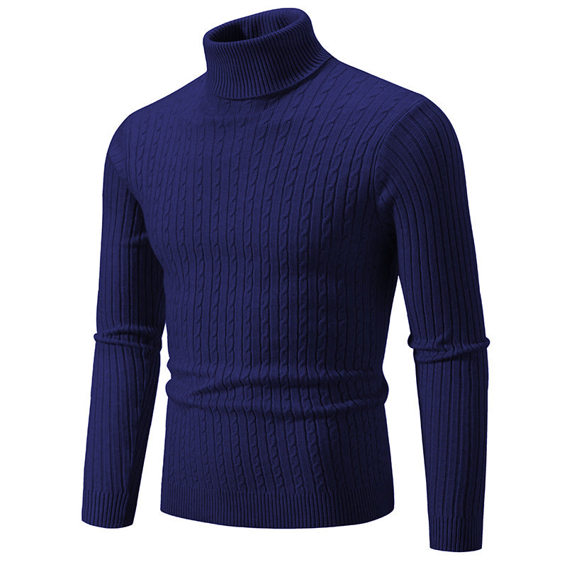 Pullover High Collar Casual Sweater Men