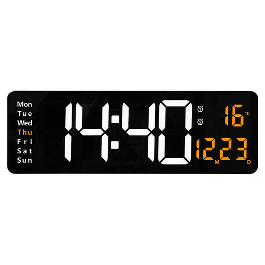 16 Inch Large Screen Display Clock Nordic Digital Clock Minimalist Living Room Wall Clock Led Wall Clock