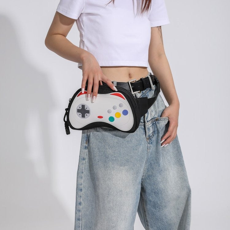 Design Sense Bag Messenger Waist Bag Niche All match Foreign Trade New Women's Bag Casual Summer Game Controller Chest Bag