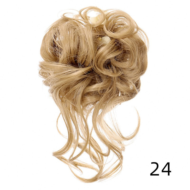 Synthetic Messy Curly Claw Hair Bun Chignon Hair Extensions Scrunchy Fake False Hair With Tail for Women Hairpieces