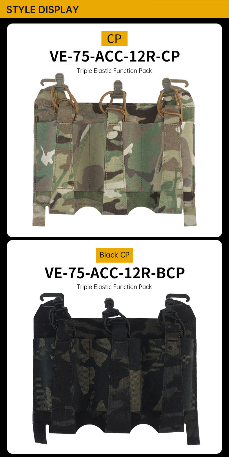 Outdoor 5.56 Triple Magazine Pouches Tactical Pouch Molle Mag Pouch for Hunting Vest