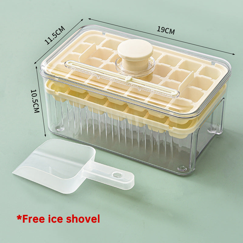 Press Type Ice Cube Ice Box Refrigerator Ice Cube Artifact Silicone Mold With Cover Household Sealed Food Grade Ice Maker