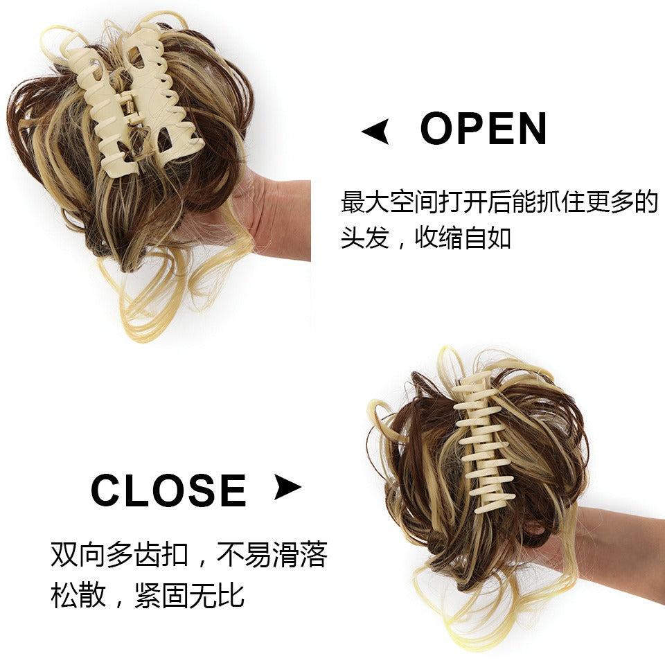 Synthetic Messy Curly Claw Hair Bun Chignon Hair Extensions Scrunchy Fake False Hair With Tail for Women Hairpieces