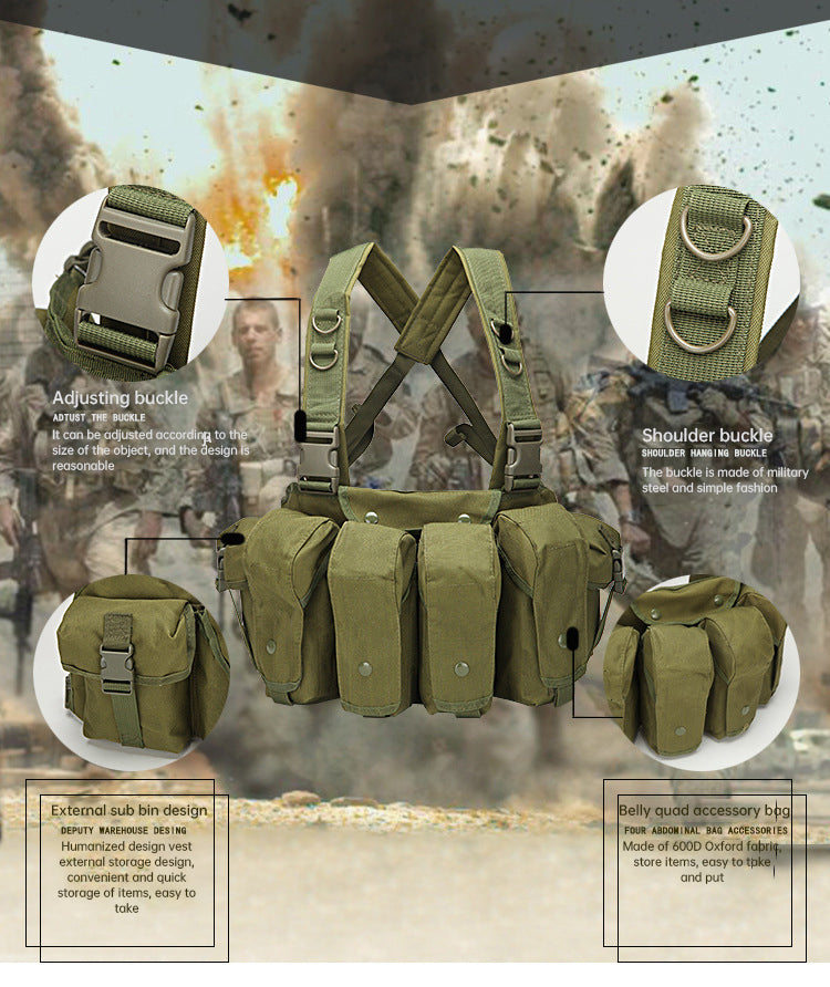 Tactical Bellyband Vest Multifunctional CS Load Vest Quick Release And Light Weight Outreach Training Camouflage Equipment