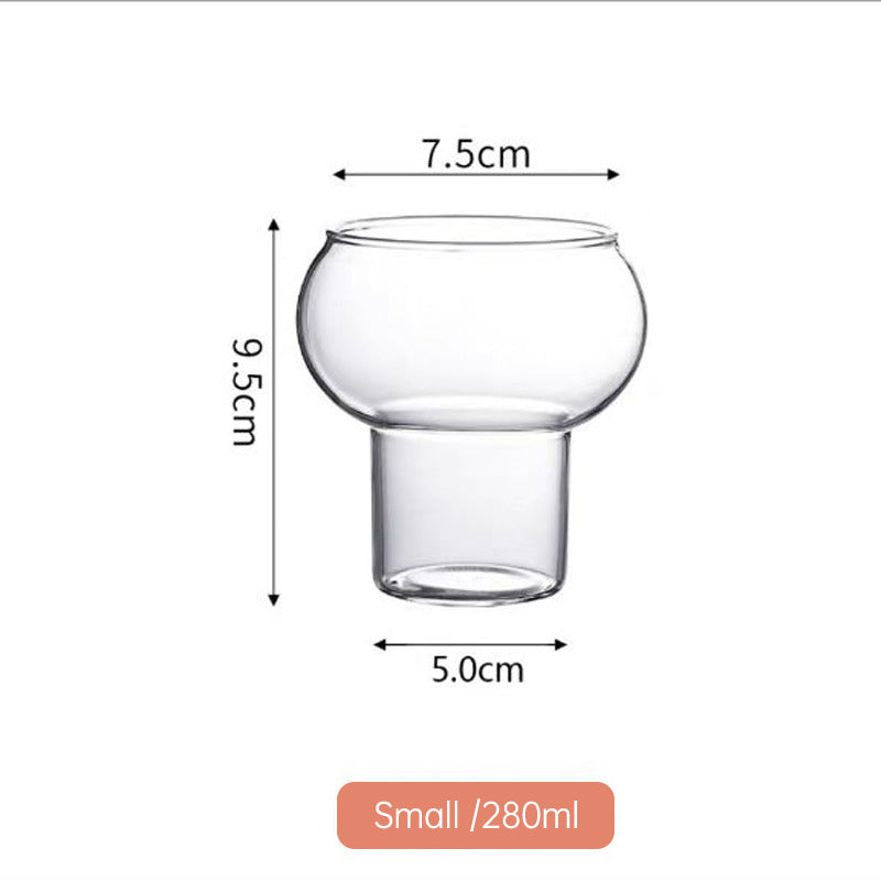 Gourd Shaped High Borosilicate Glass Single Layer Cup Office Latte Cup Transparent Juice