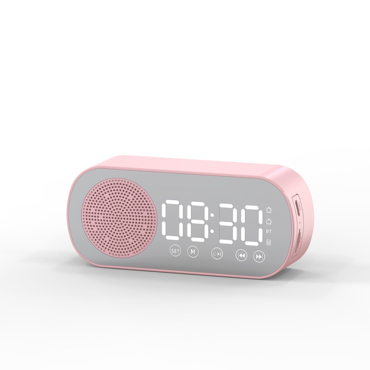 Intelligent Bluetooth Speaker Bluetooth Audio Gift Alarm Clock Mirror Clock Audio Small Speaker