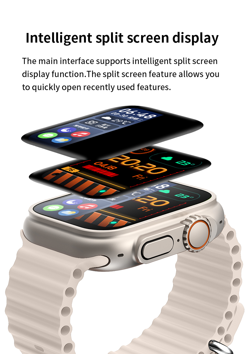 GS M9 Ultra mini smartwatch heart rate call scanning payment