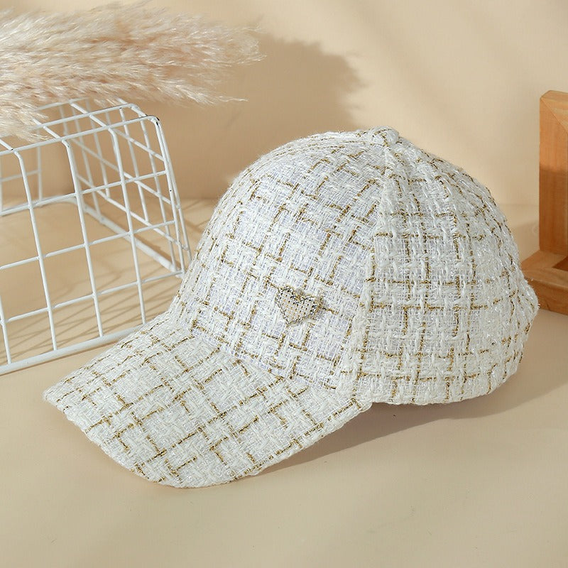 Summer breathable baseball cap Korean style casual gold line small square cap fashion sunscreen sunshade hat