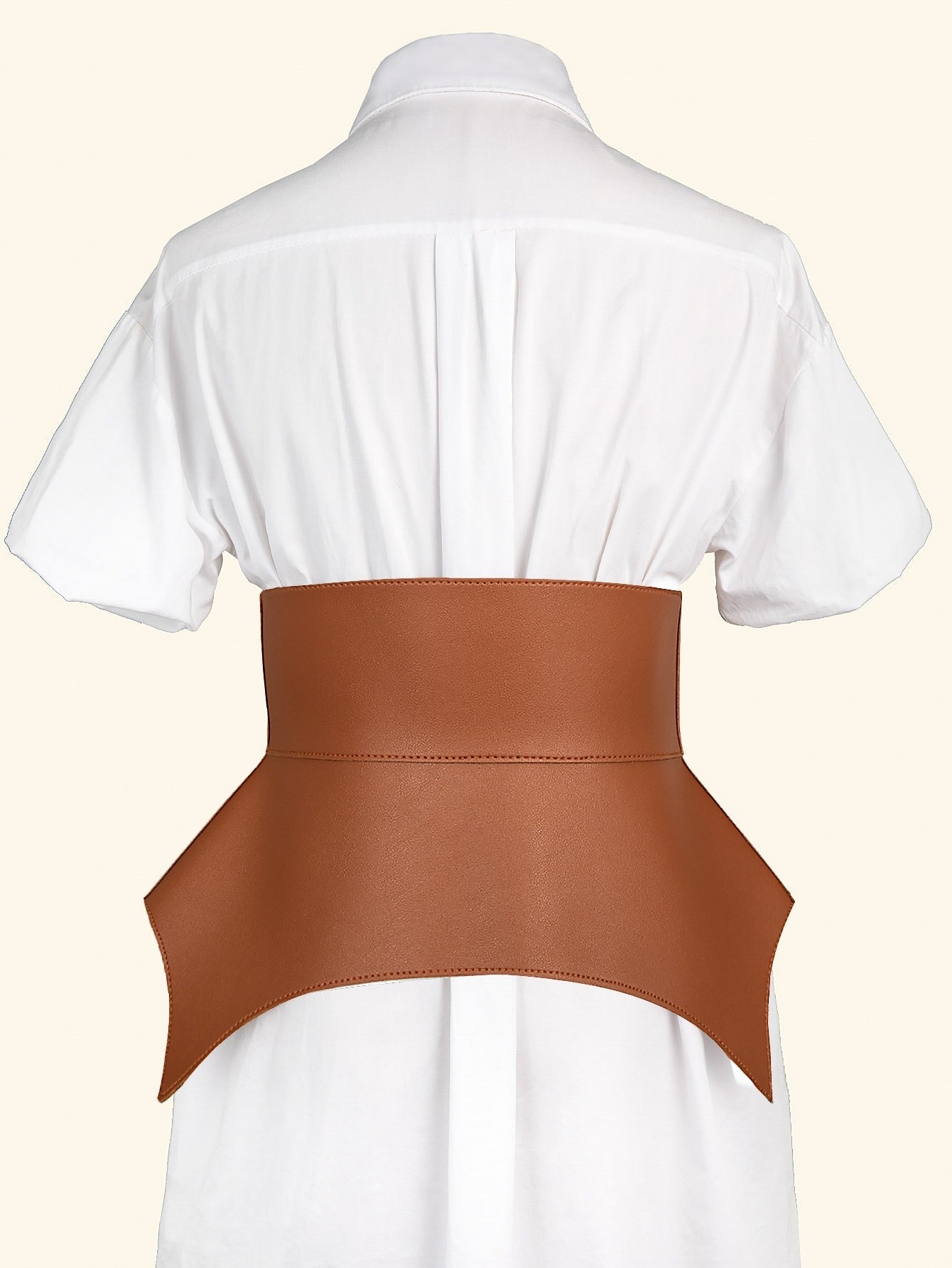 Brown heart-shaped palace style futuristic women's waistband with a high-end feel and a slimming look