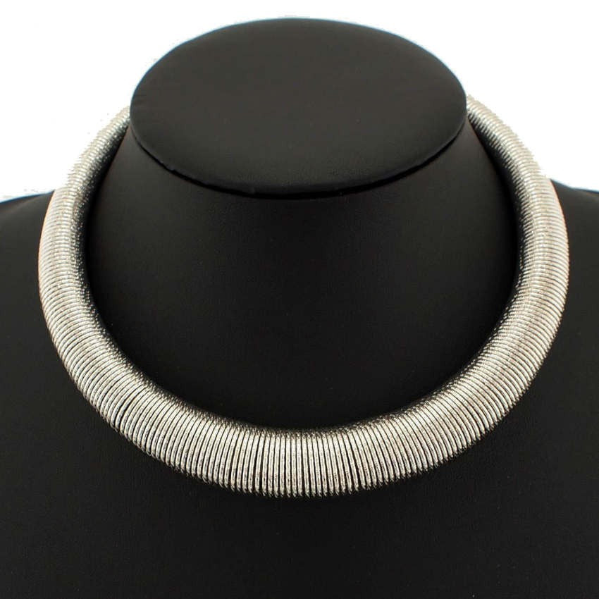 Women Chunky Metal Torques Collar Chokers Necklaces Fashion Jewelry Punk Accessories Statement Necklace Wholesale Gift